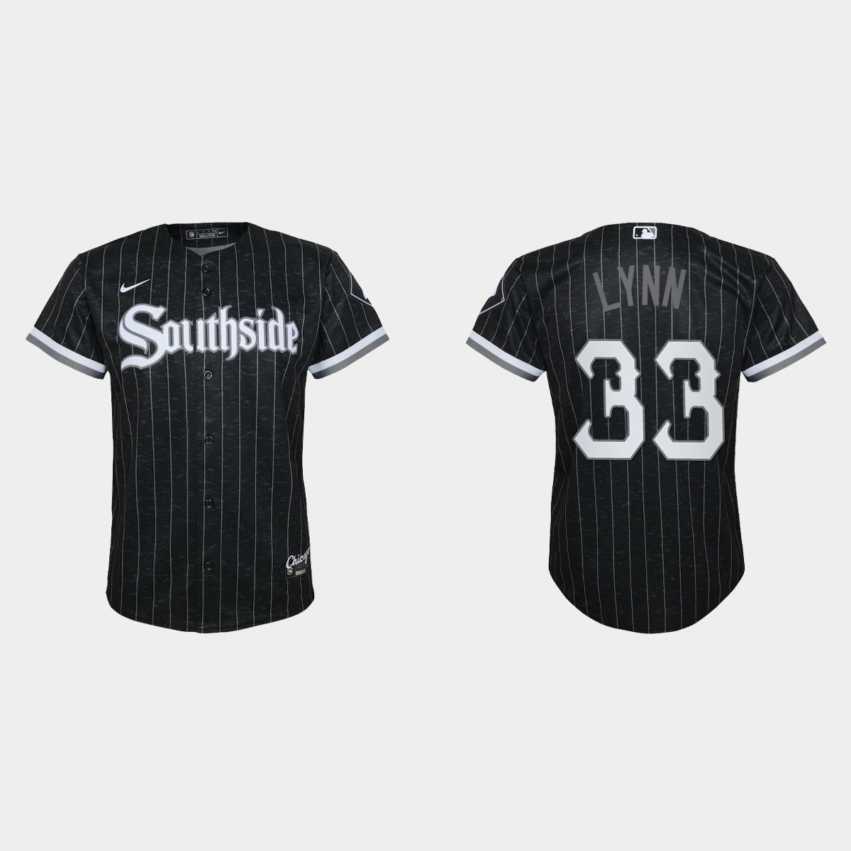 Youth Chicago White Sox #33 Lance Lynn Black 2021 City Connect  Jersey