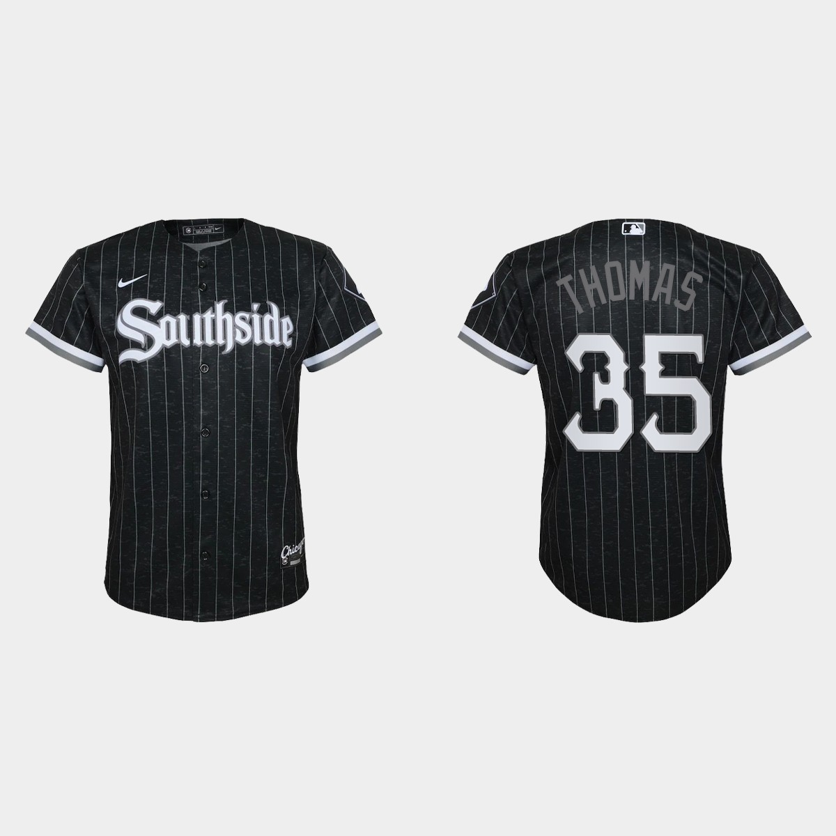 Youth Chicago White Sox #35 Frank Thomas Black 2021 City Connect  Jersey
