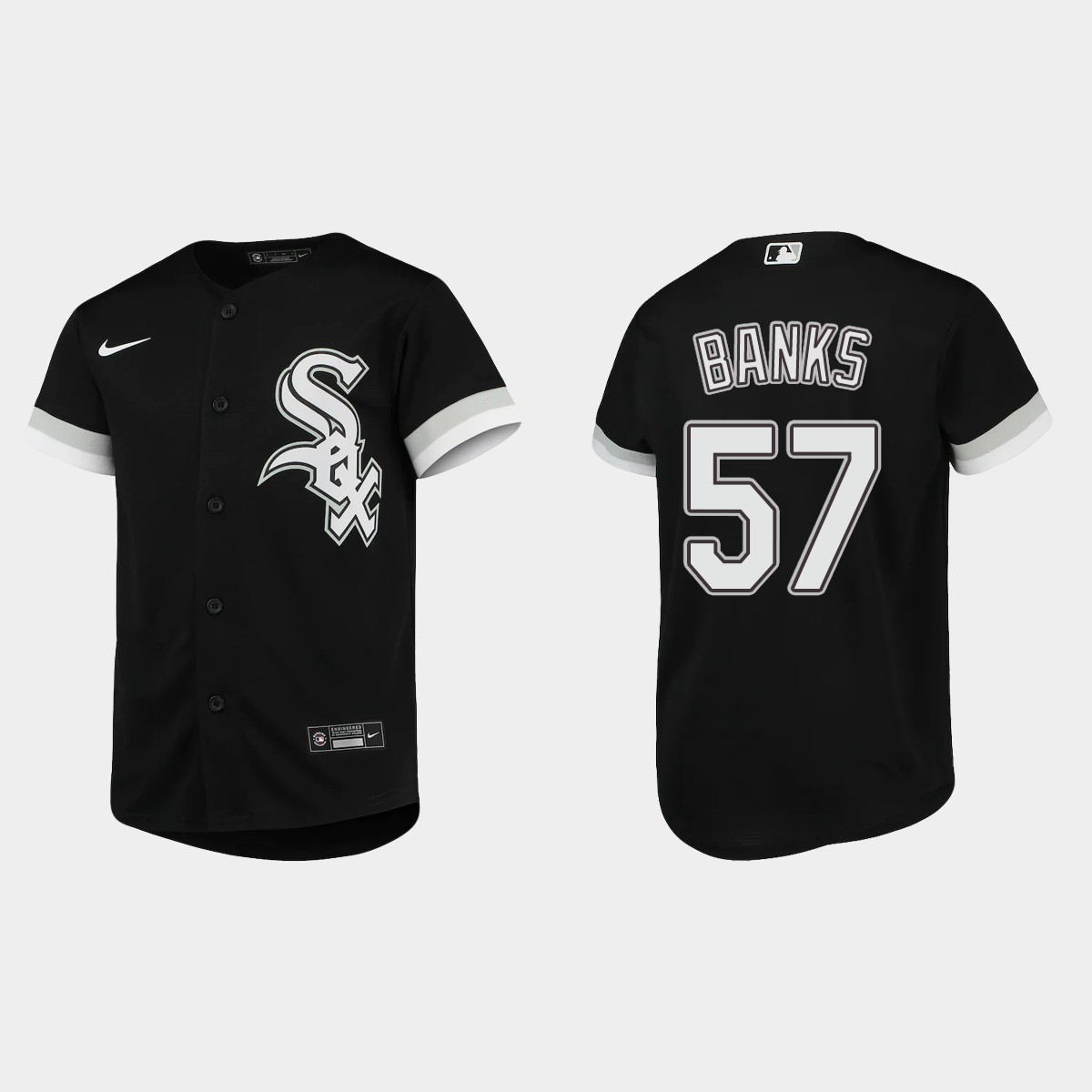Youth Chicago White Sox Tanner Banks Black  Alternate Jersey