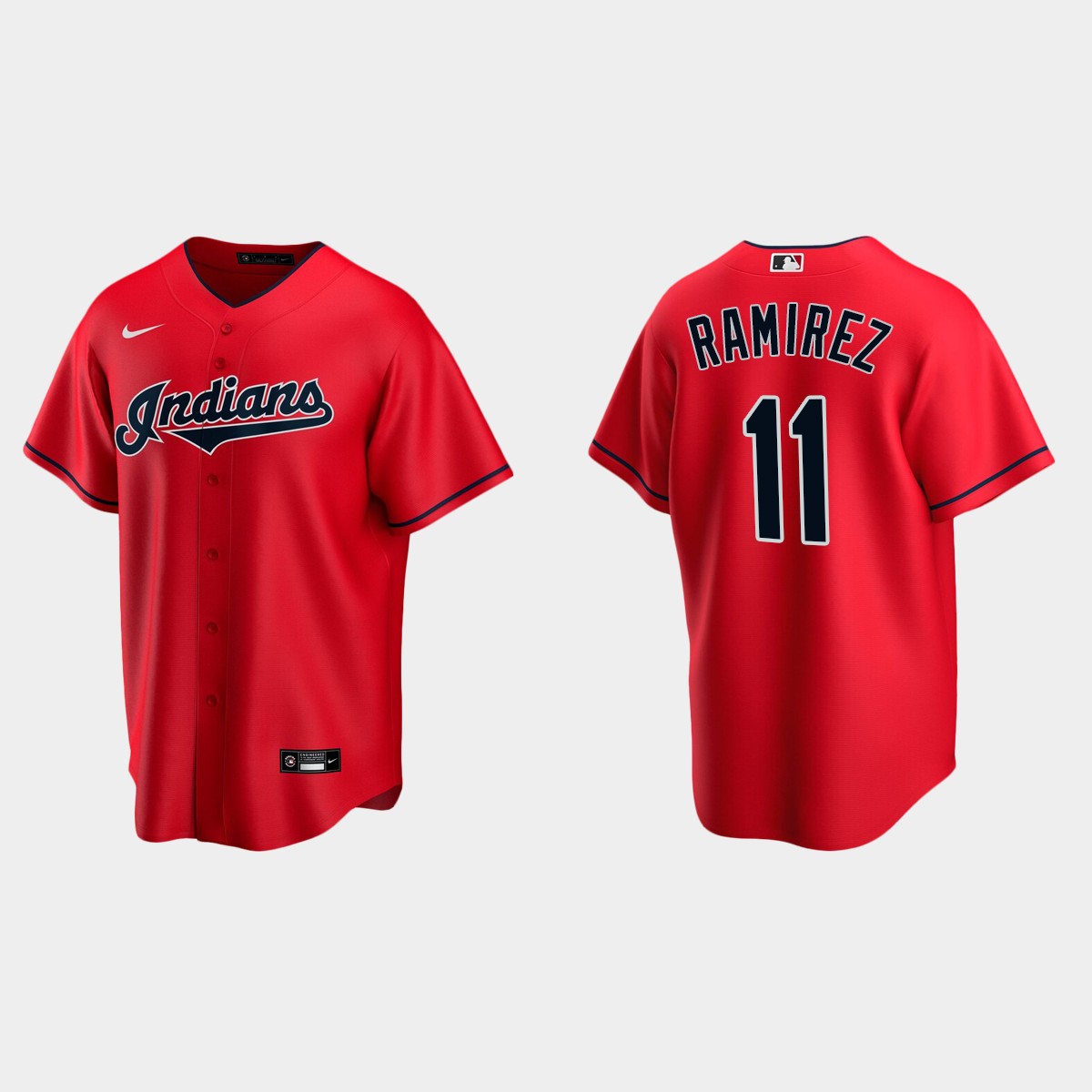 Youth Cleveland Indians #11 Jose Ramirez Red  Alternate Jersey