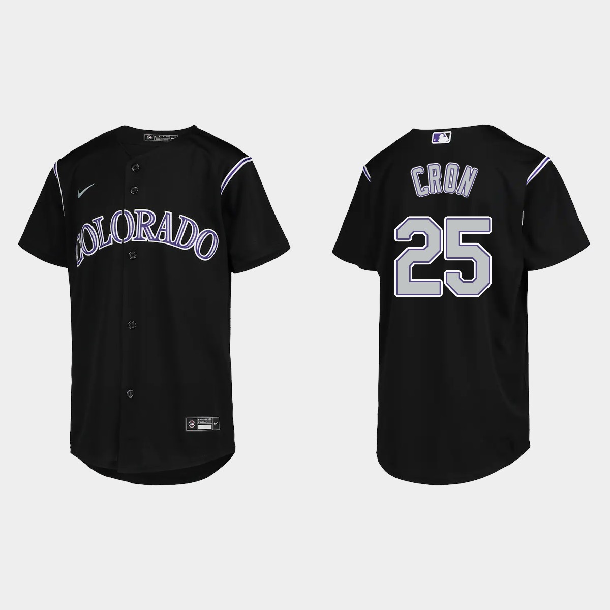 Youth Colorado Rockies C.J. Cron Black  Jersey