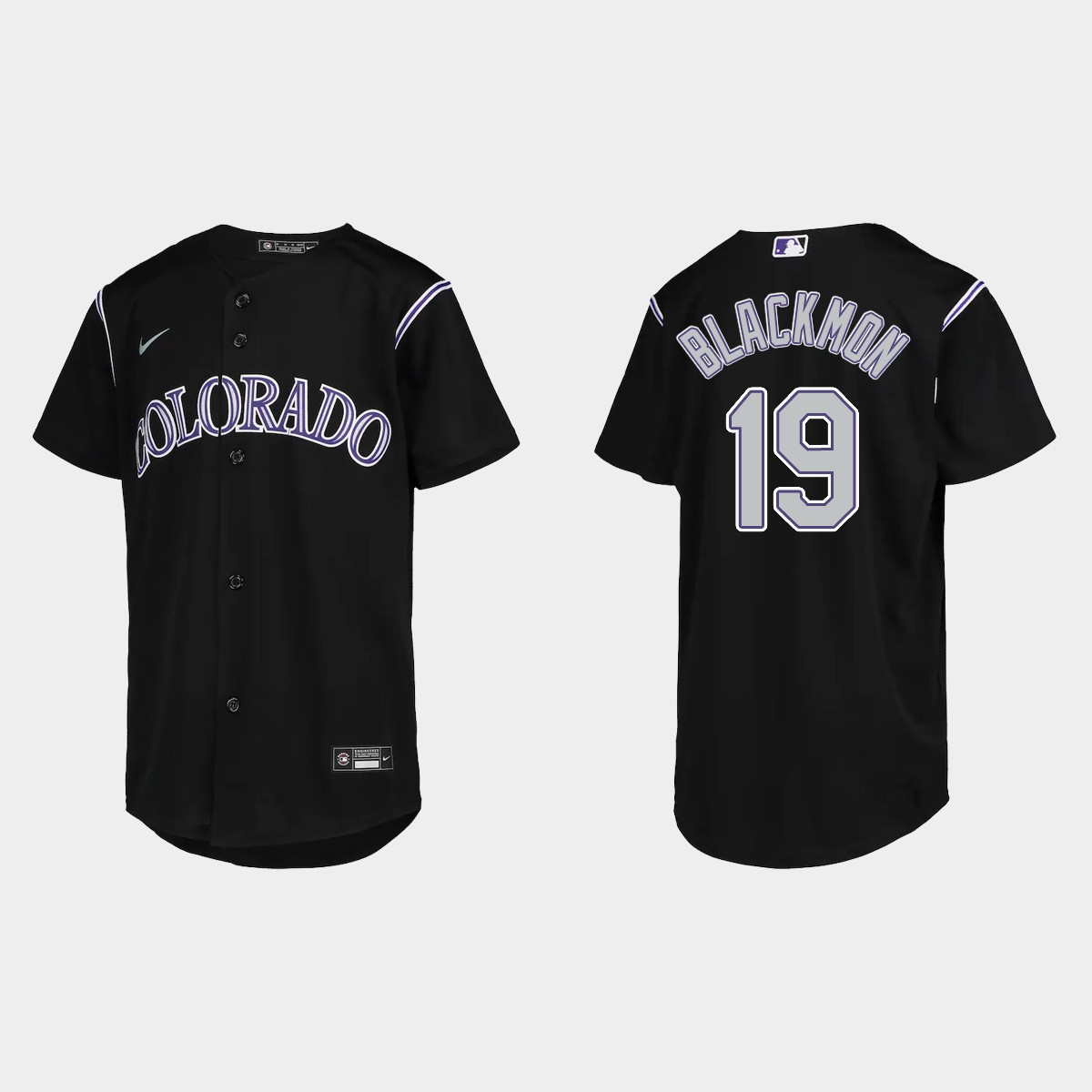 Youth Colorado Rockies Charlie Blackmon Black  Jersey