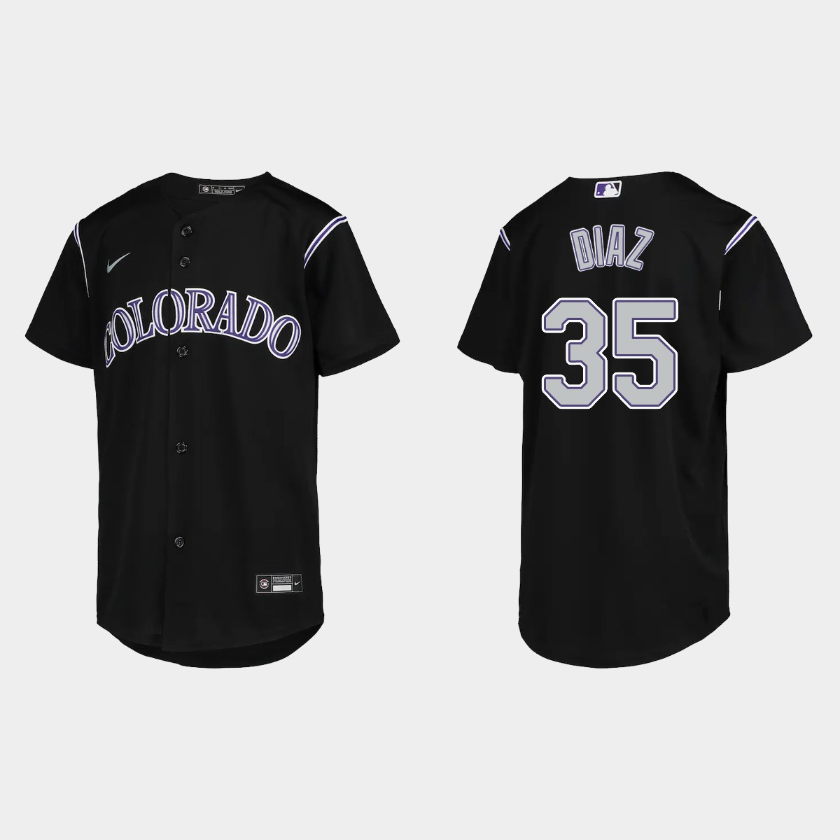 Youth Colorado Rockies Elias Diaz Black  Jersey