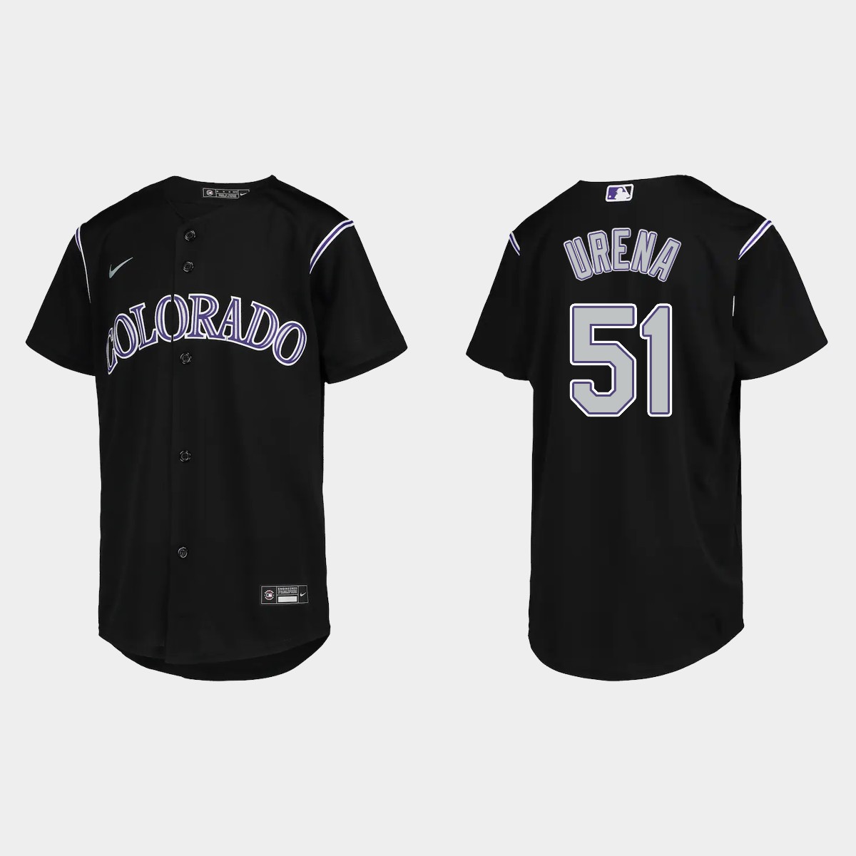 Youth Colorado Rockies Jose Urena Black  Jersey