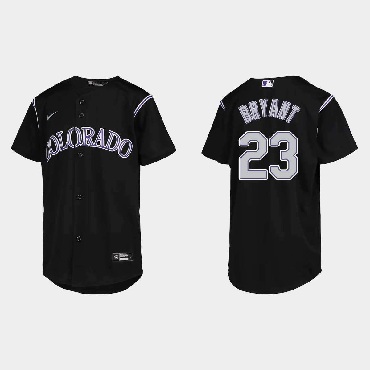 Youth Colorado Rockies Kris Bryant Black  Jersey