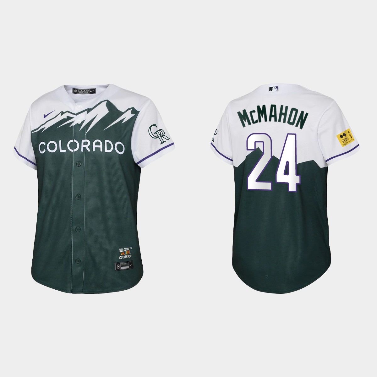 Youth Colorado Rockies Ryan McMahon Green 2022 City Connect  Jersey