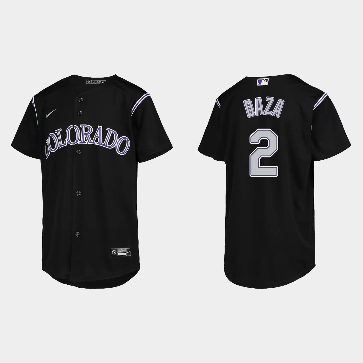 Youth Colorado Rockies Yonathan Daza Black  Jersey