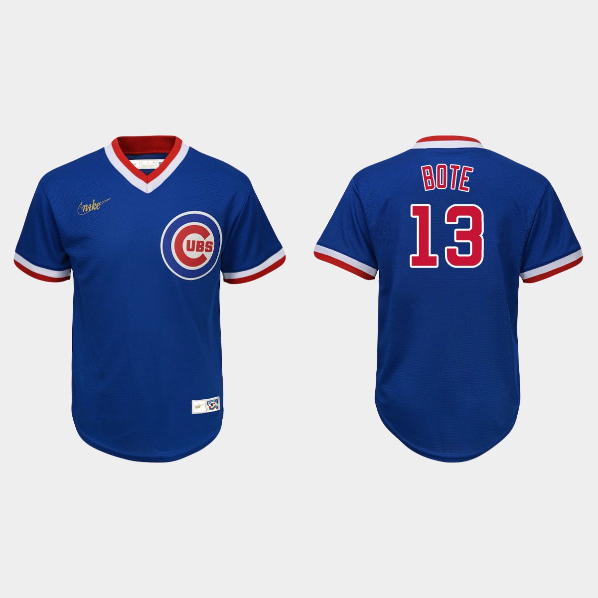 Youth David Bote #13 Chicago Cubs Road Cooperstown Collection Jersey - Royal