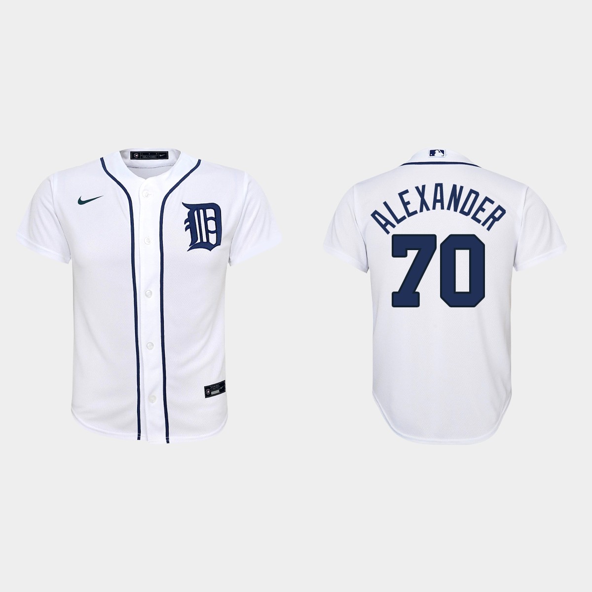 Youth Detroit Tigers #70 Tyler Alexander White  Home Jersey