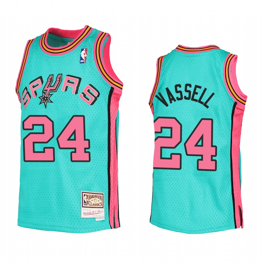 Youth Devin Vassell San Antonio Spurs Teal Reload Jersey Throwback