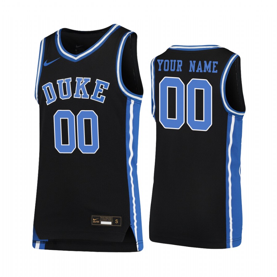 Youth Duke Blue Devils Custom Black  College  Jersey