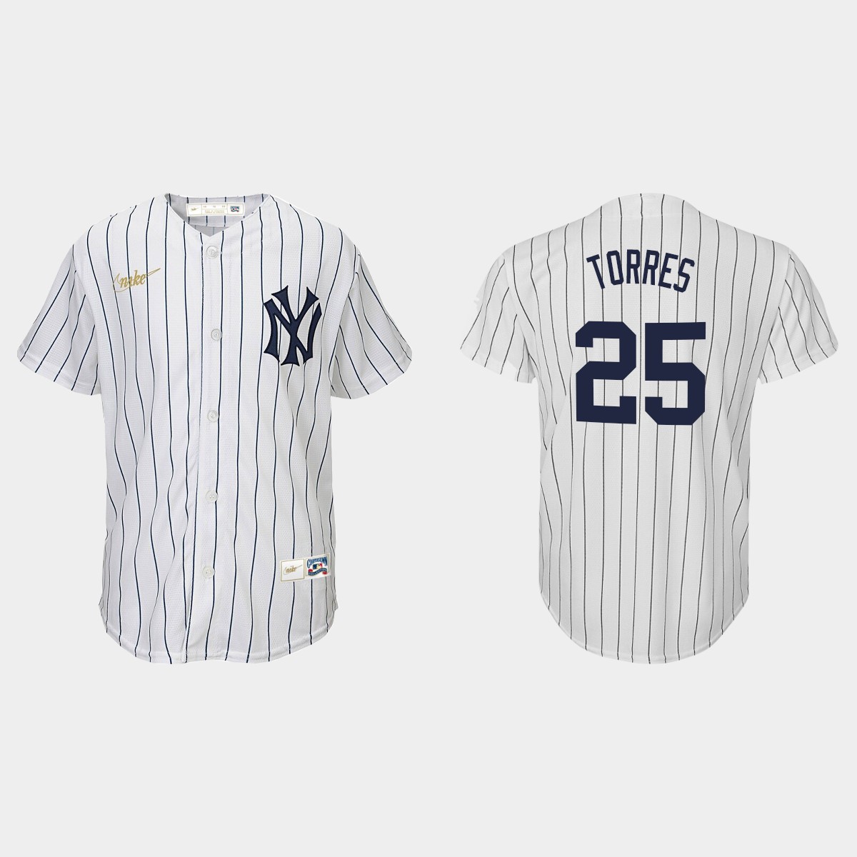 Youth Gleyber Torres New York Yankees Home Cooperstown Collection Jersey - White