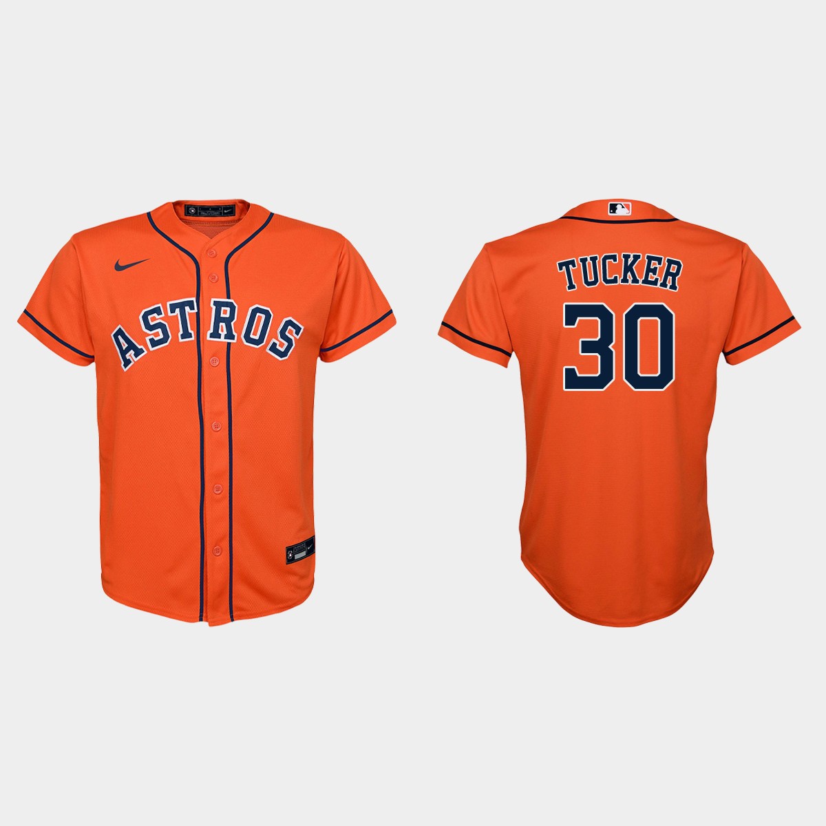 Youth Houston Astros #30 Kyle Tucker Orange  Alternate Jersey