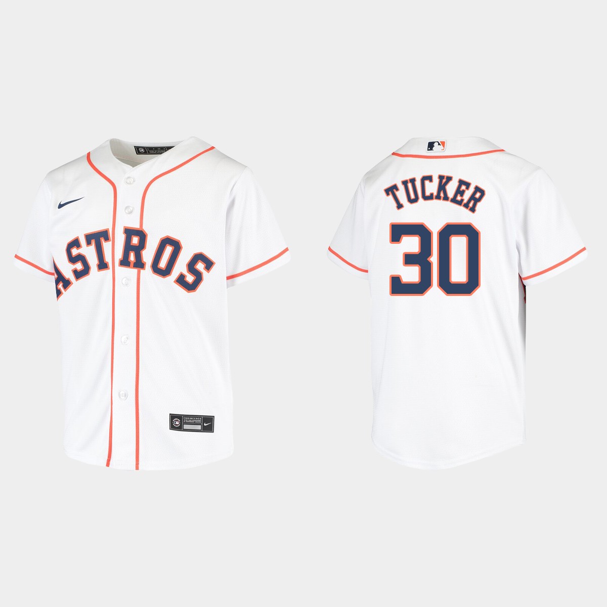 Youth Houston Astros #30 Kyle Tucker White  Home Jersey