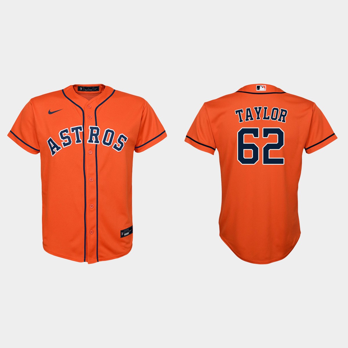 Youth Houston Astros #62 Blake Taylor Orange  Alternate Jersey
