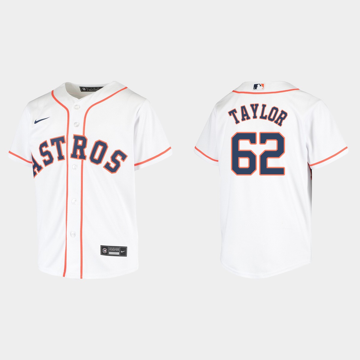 Youth Houston Astros #62 Blake Taylor White  Home Jersey