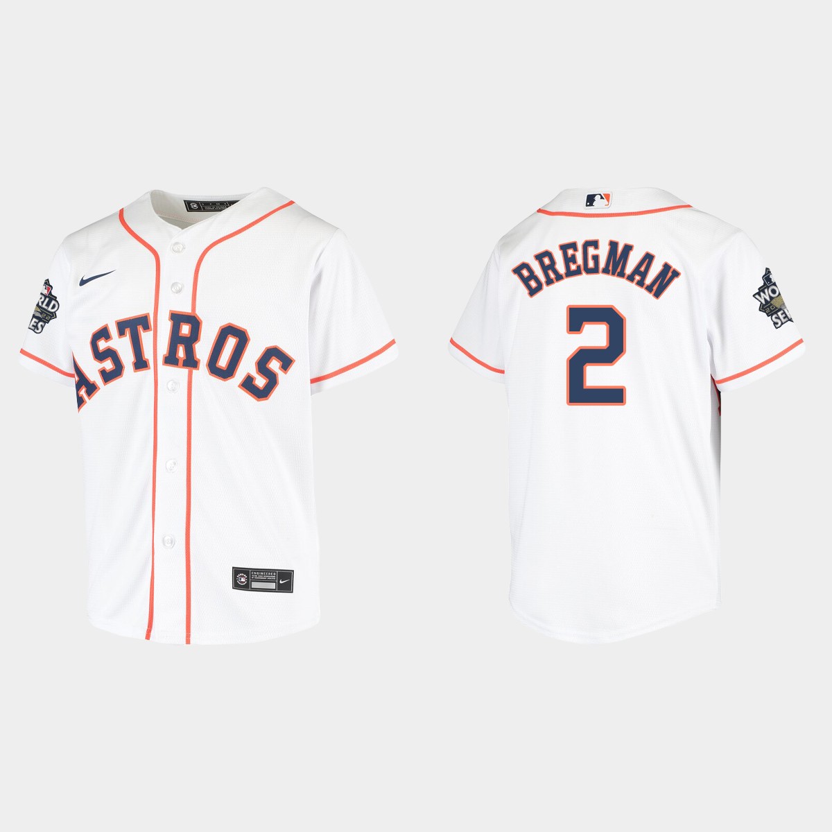 Youth Houston Astros Alex Bregman White 2022 World Series  Jersey