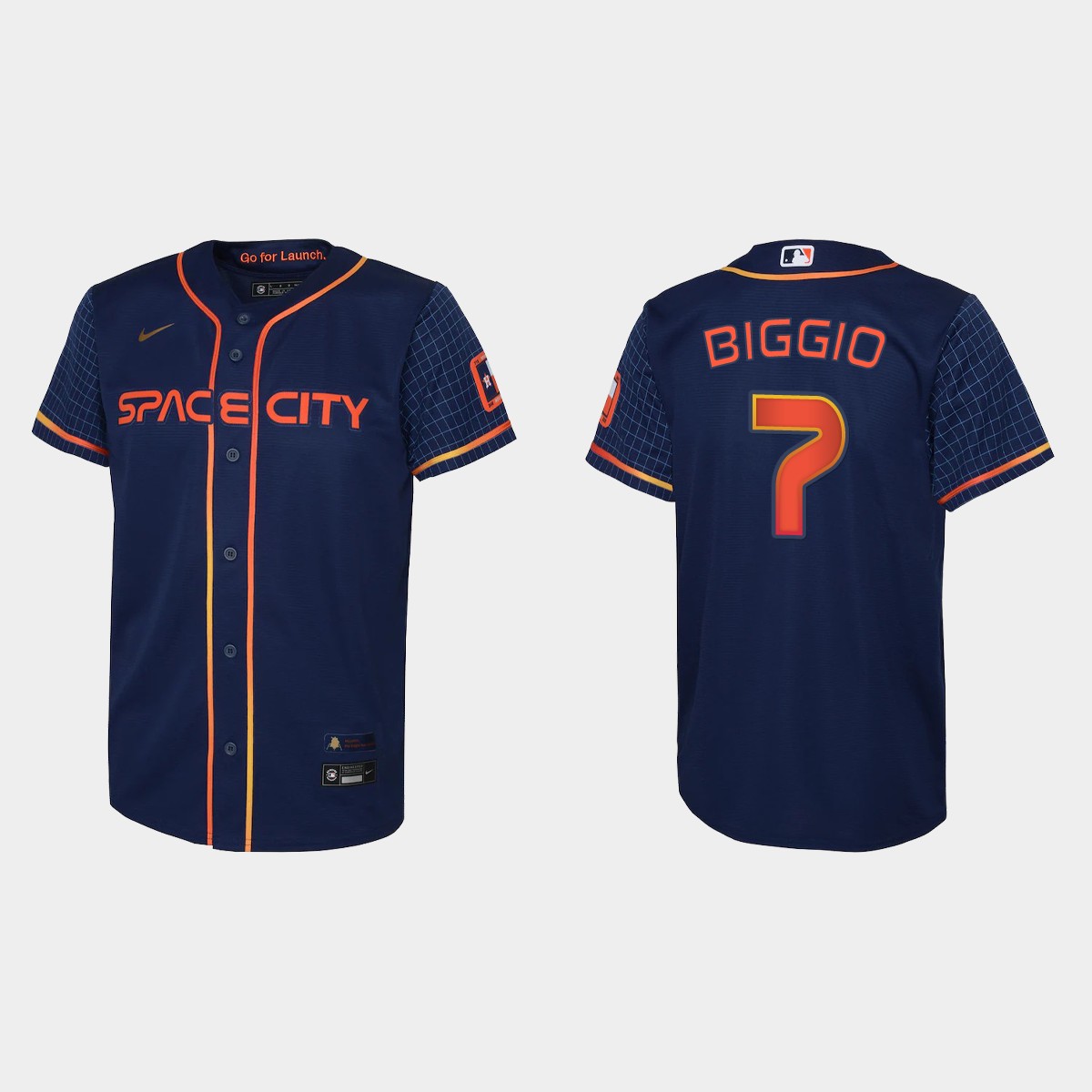 Youth Houston Astros Craig Biggio Navy 2022 City Connect  Jersey