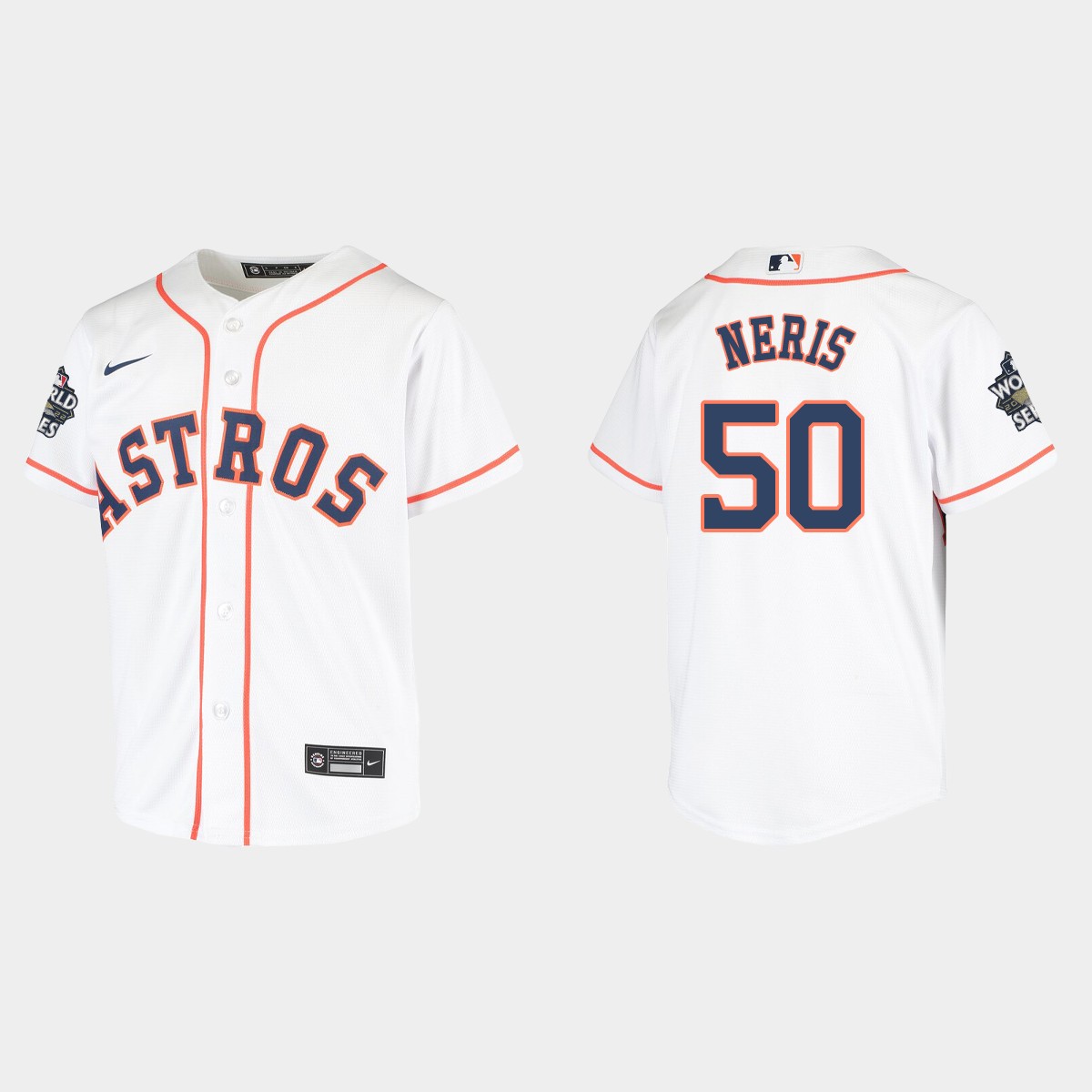 Youth Houston Astros Hector Neris White 2022 World Series  Jersey