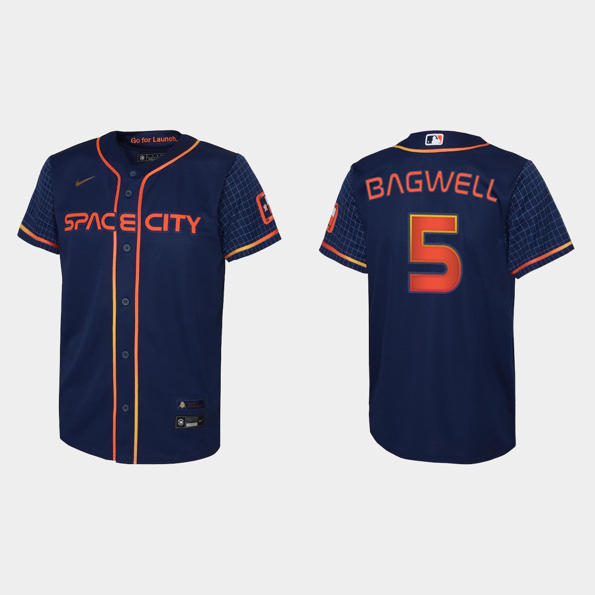 Youth Houston Astros Jeff Bagwell Navy 2022 City Connect  Jersey