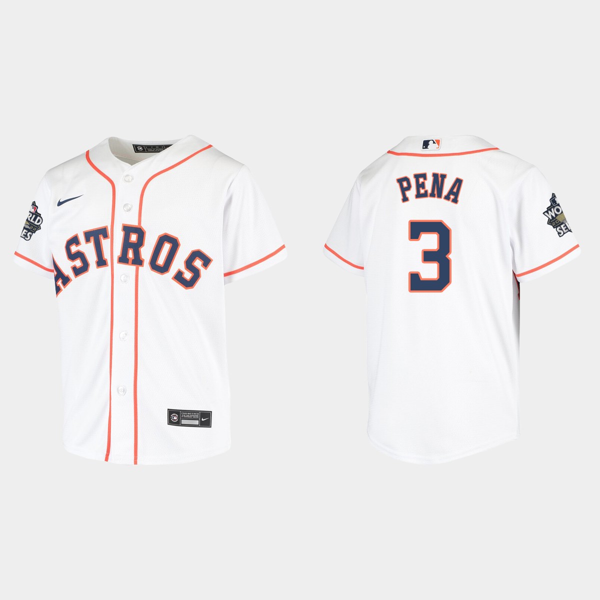 Youth Houston Astros Jeremy Pena White 2022 World Series  Jersey