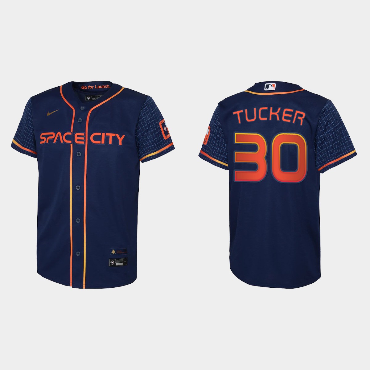 Youth Houston Astros Kyle Tucker Navy 2022 City Connect  Jersey