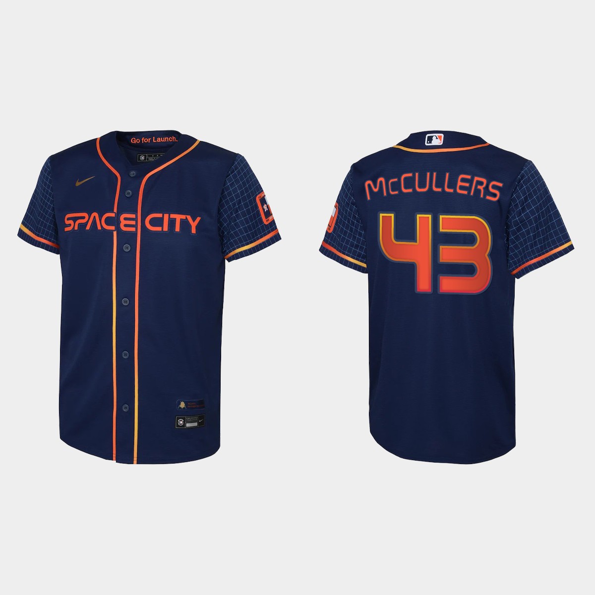 Youth Houston Astros Lance McCullers Navy 2022 City Connect  Jersey