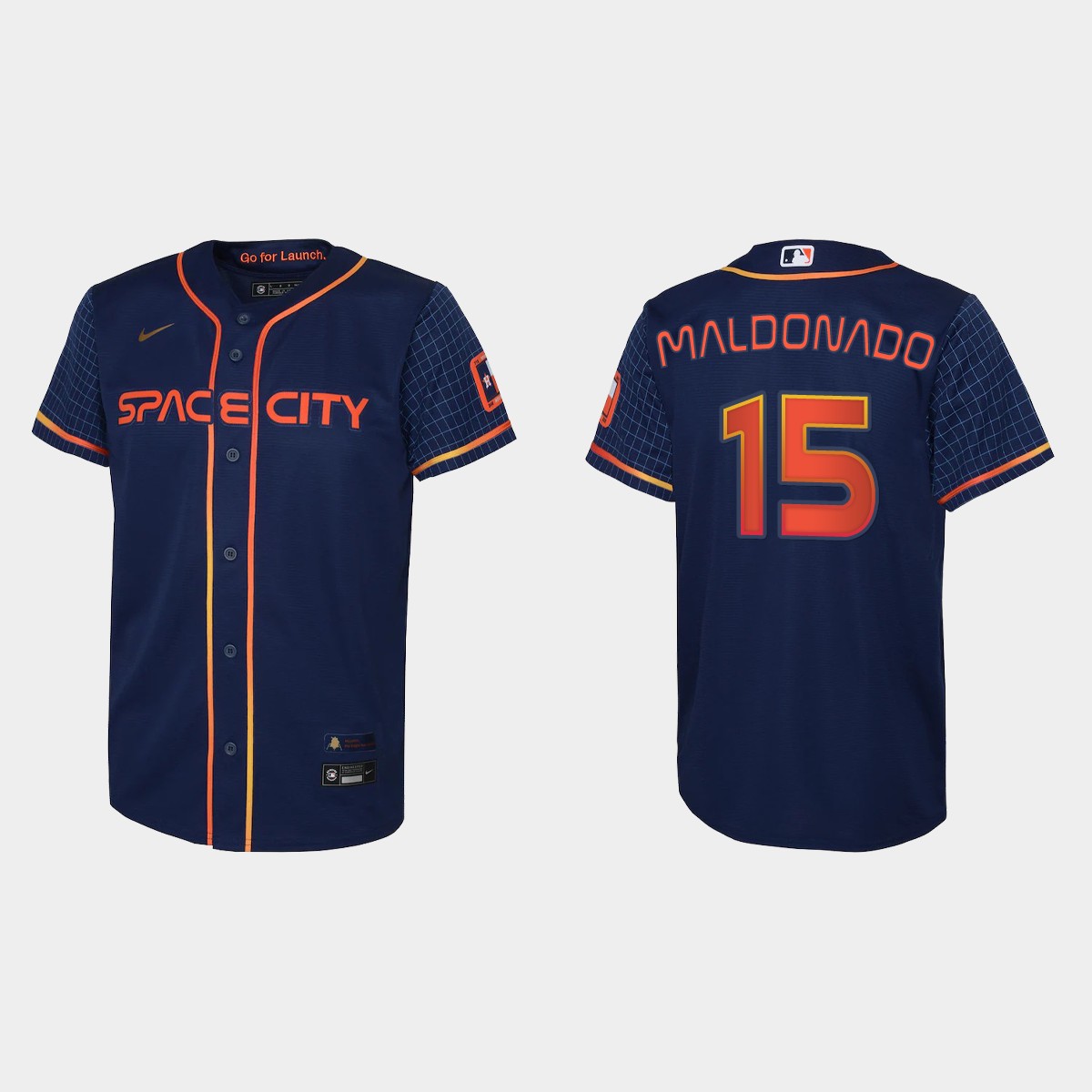 Youth Houston Astros Martin Maldonado Navy 2022 City Connect  Jersey