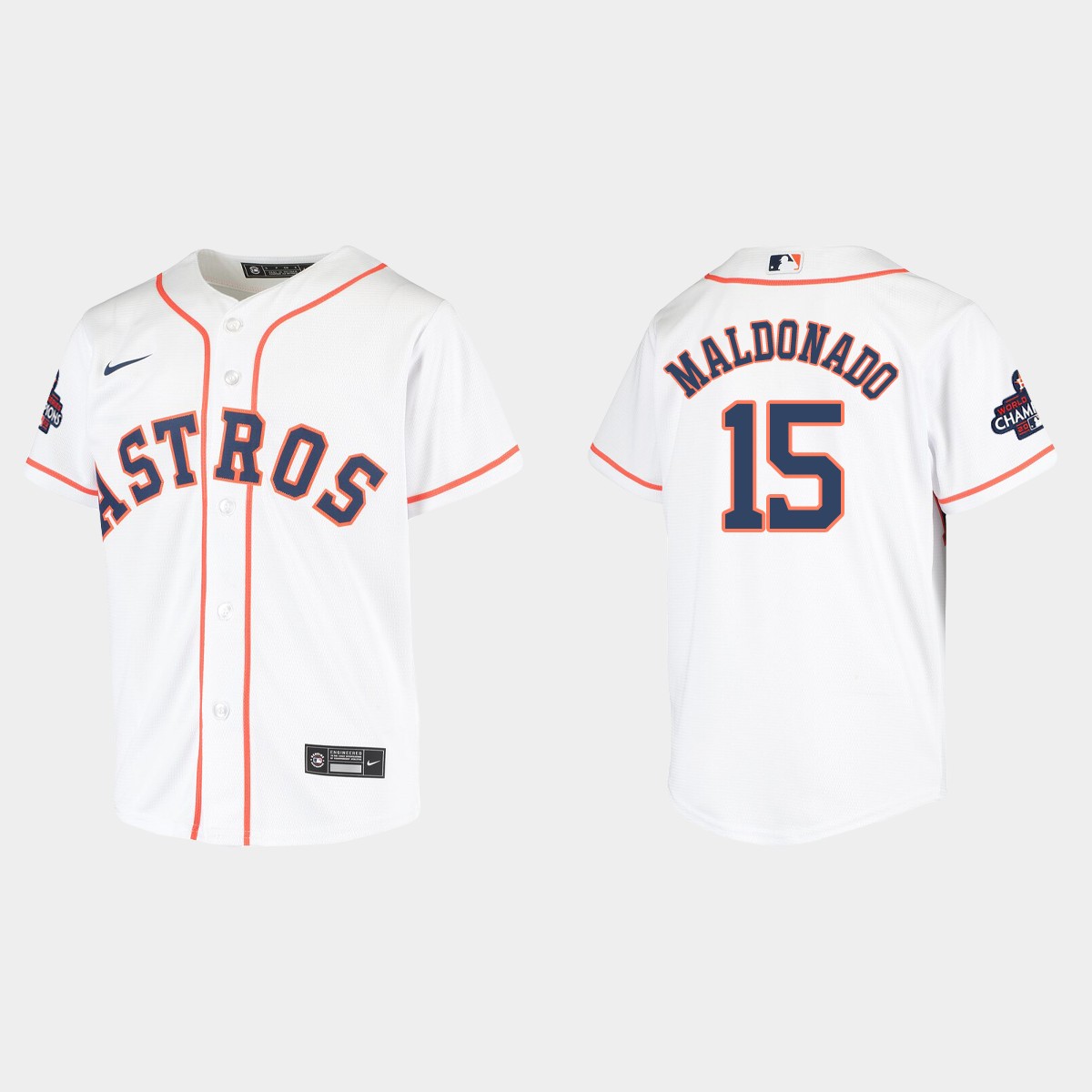 Youth Houston Astros Martin Maldonado White 2022 World Series Champions  Jersey
