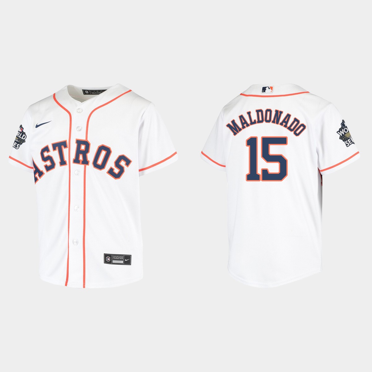 Youth Houston Astros Martin Maldonado White 2022 World Series  Jersey