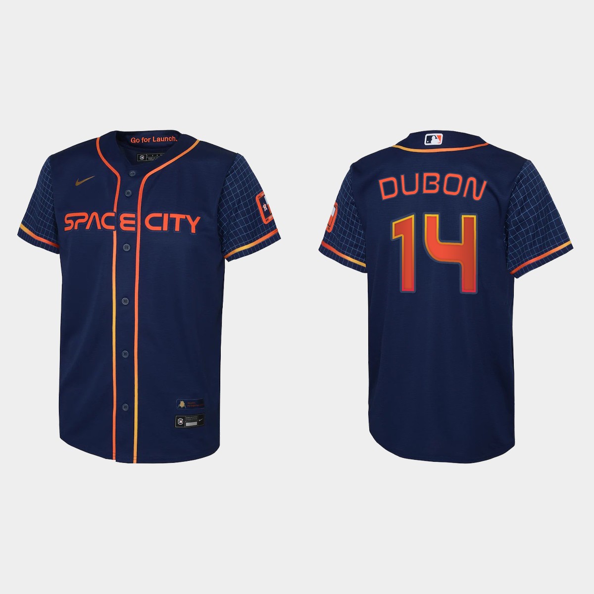 Youth Houston Astros Mauricio Dubon Navy 2022 City Connect  Jersey