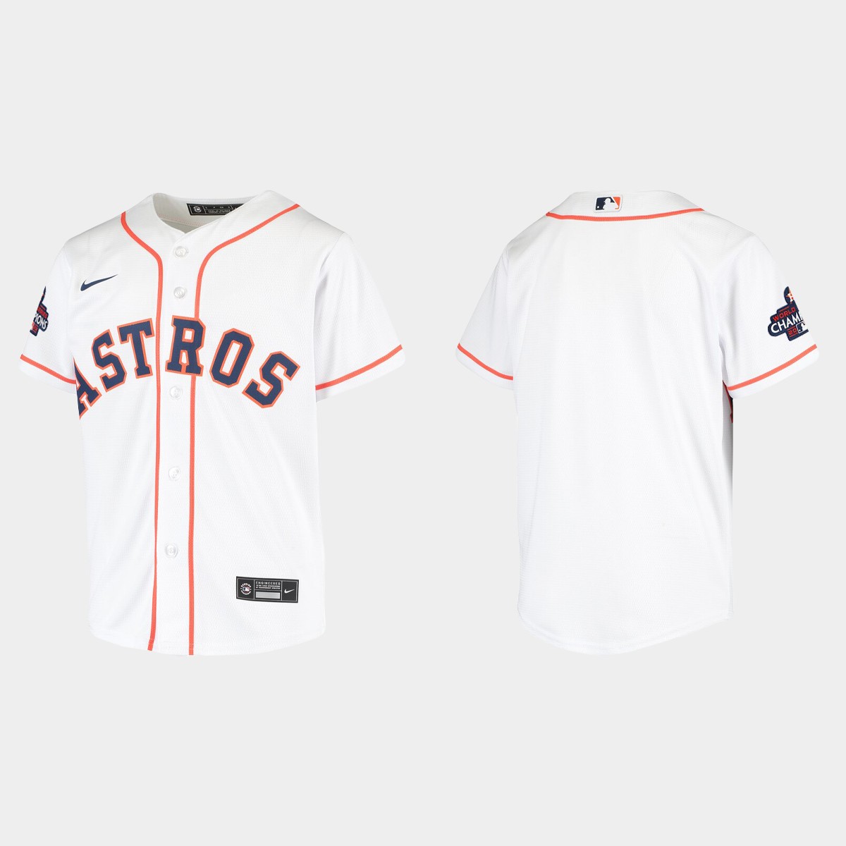 Youth Houston Astros White 2022 World Series Champions  Jersey