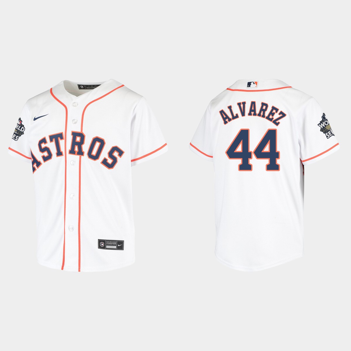 Youth Houston Astros Yordan Alvarez White 2022 World Series  Jersey