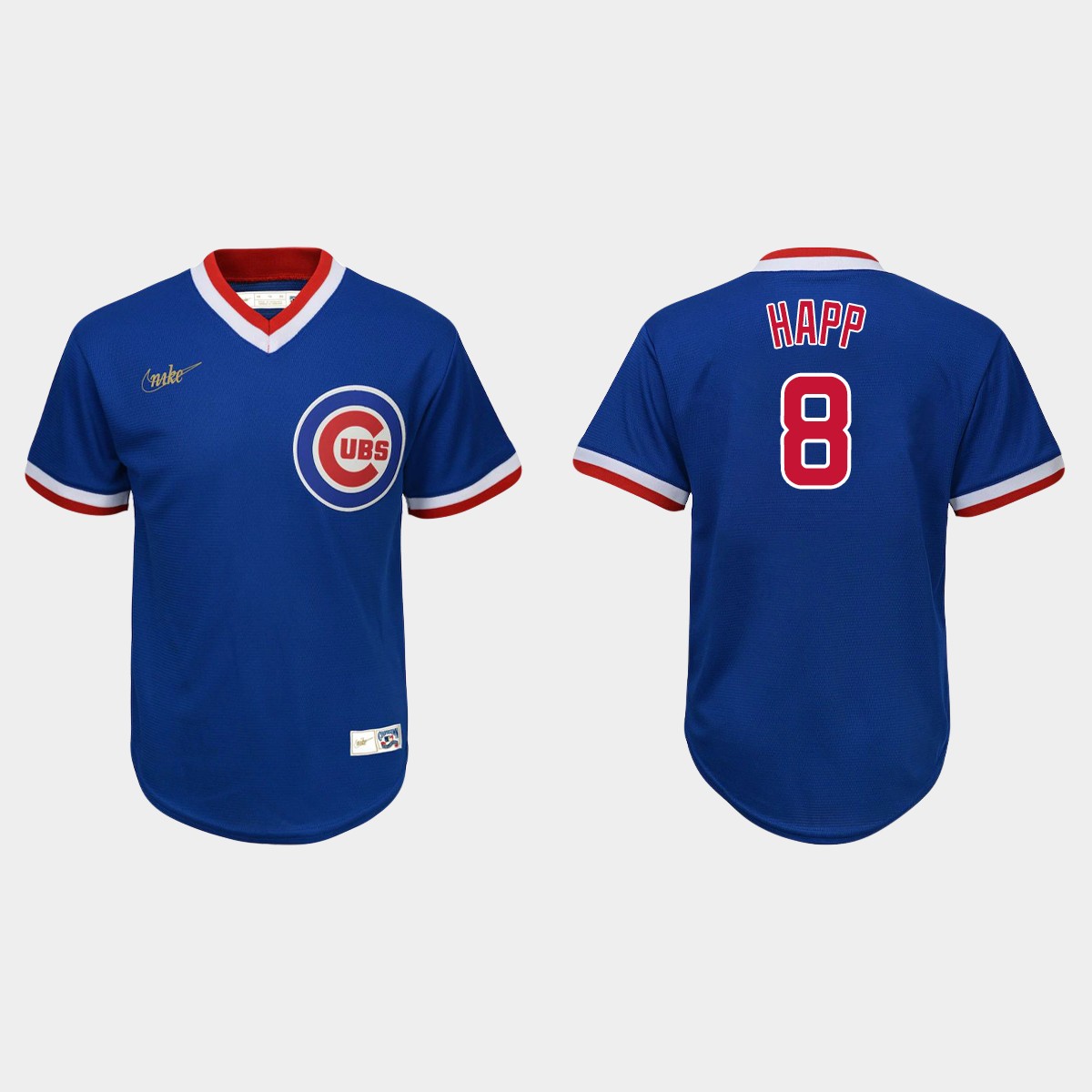 Youth Ian Happ #8 Chicago Cubs Road Cooperstown Collection Jersey – Royal
