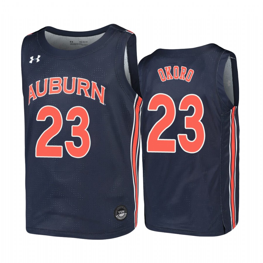 Youth Isaac Okoro Auburn Tigers #23  College  Jersey - Navy