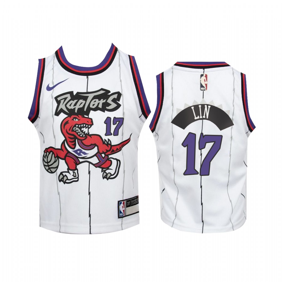Youth Jeremy Lin Toronto Raptors Kids White Hardwood Classics Jersey