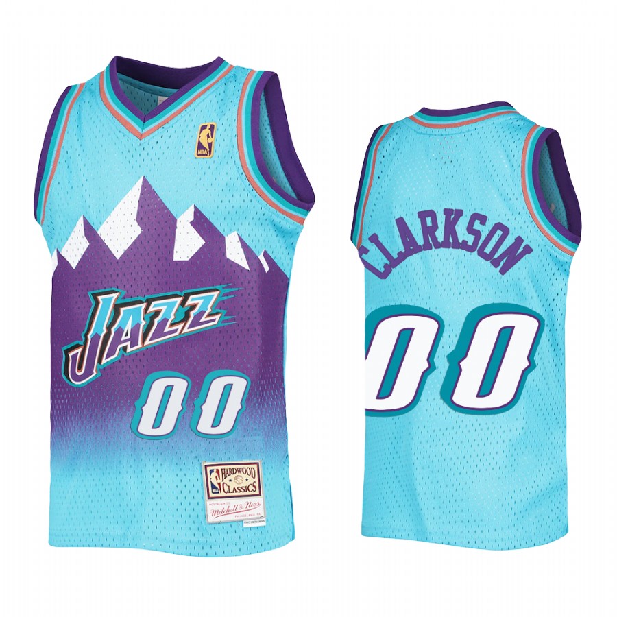 Youth Jordan Clarkson Utah Jazz Blue Reload Jersey Throwback