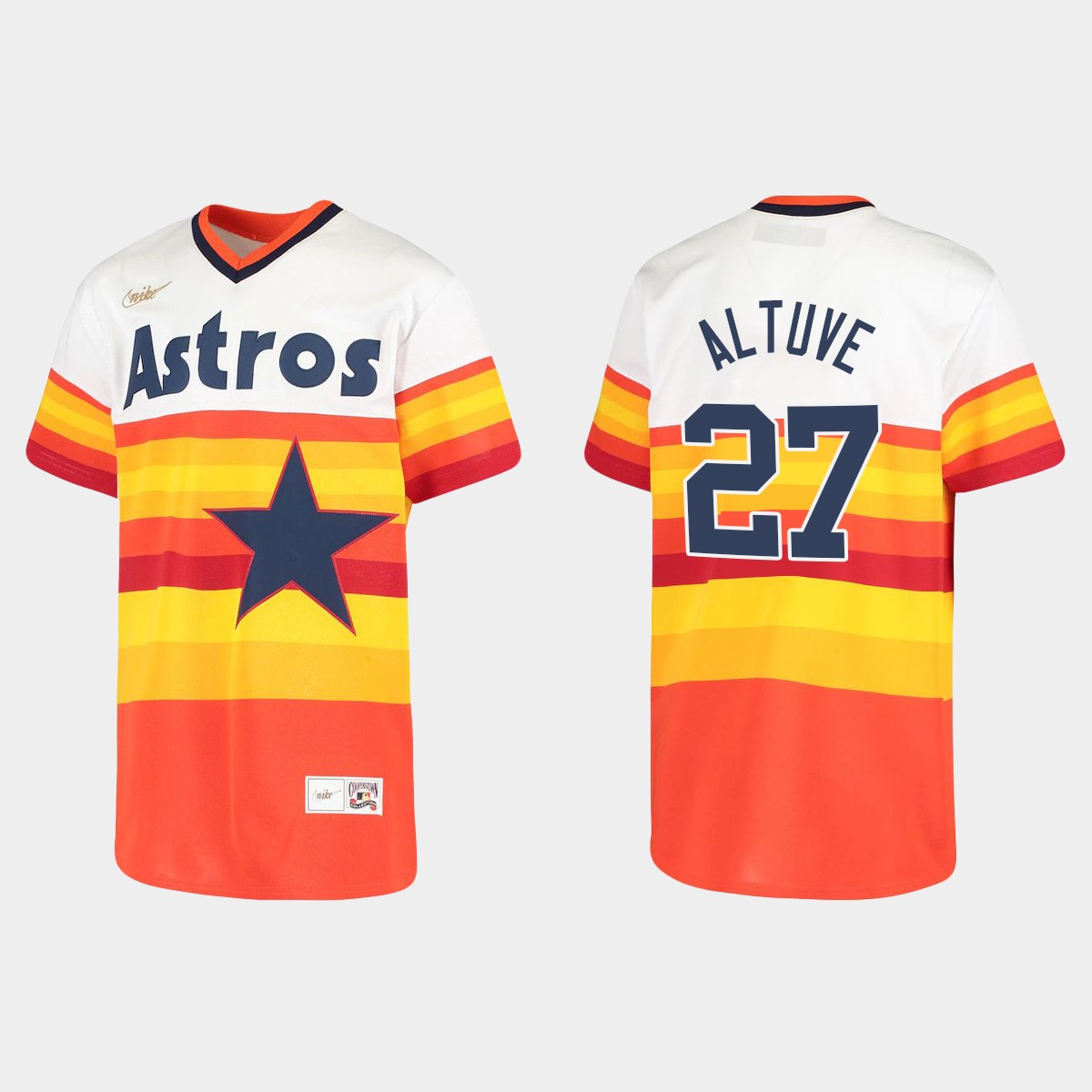 Youth Jose Altuve #27 Houston Astros Home Cooperstown Collection Jersey - White