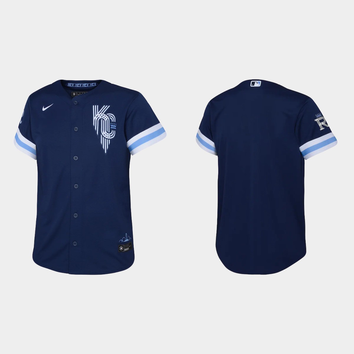 Youth Kansas City Royals Navy 2022 City Connect  Jersey