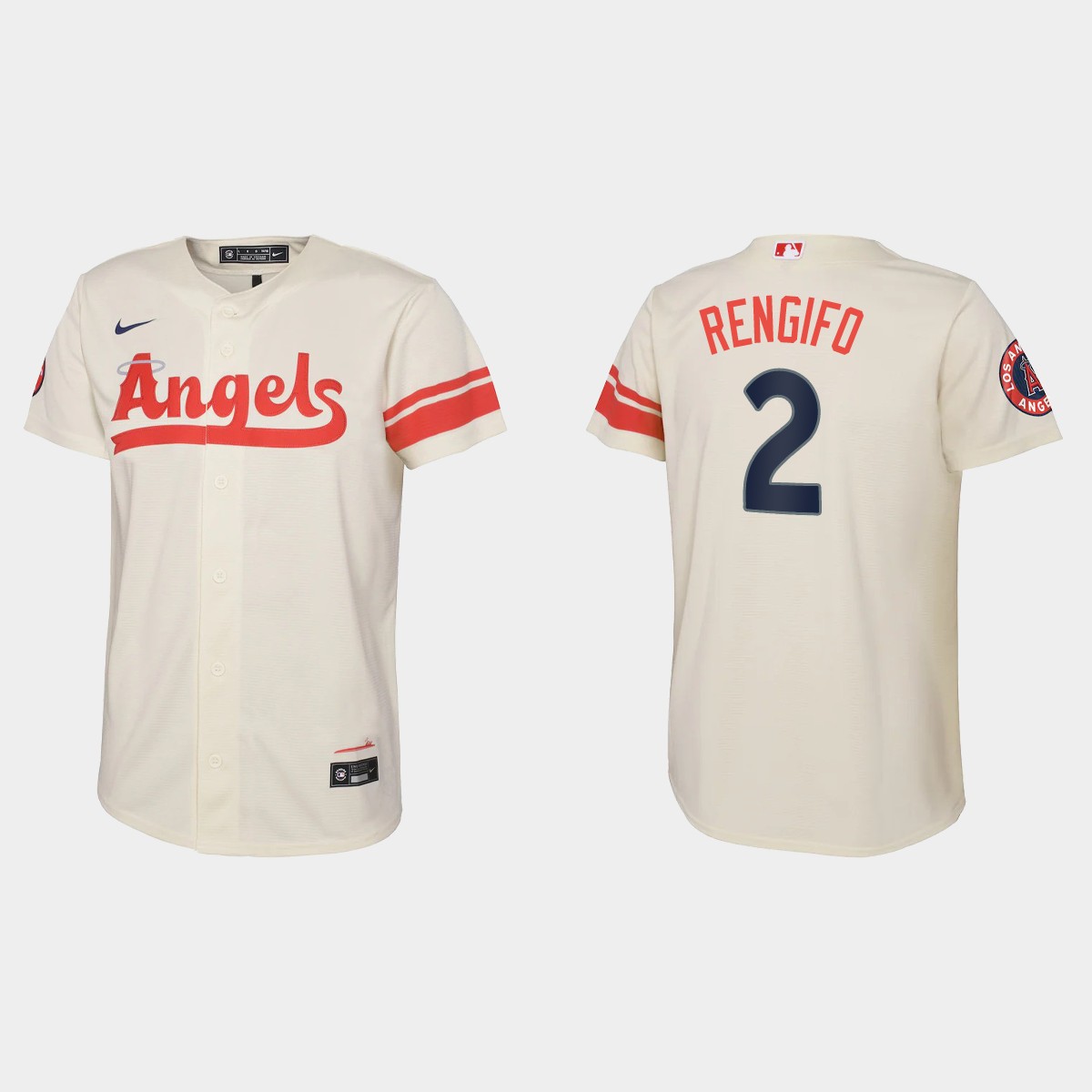 Youth Los Angeles Angels Luis Rengifo Cream 2022 City Connect  Jersey