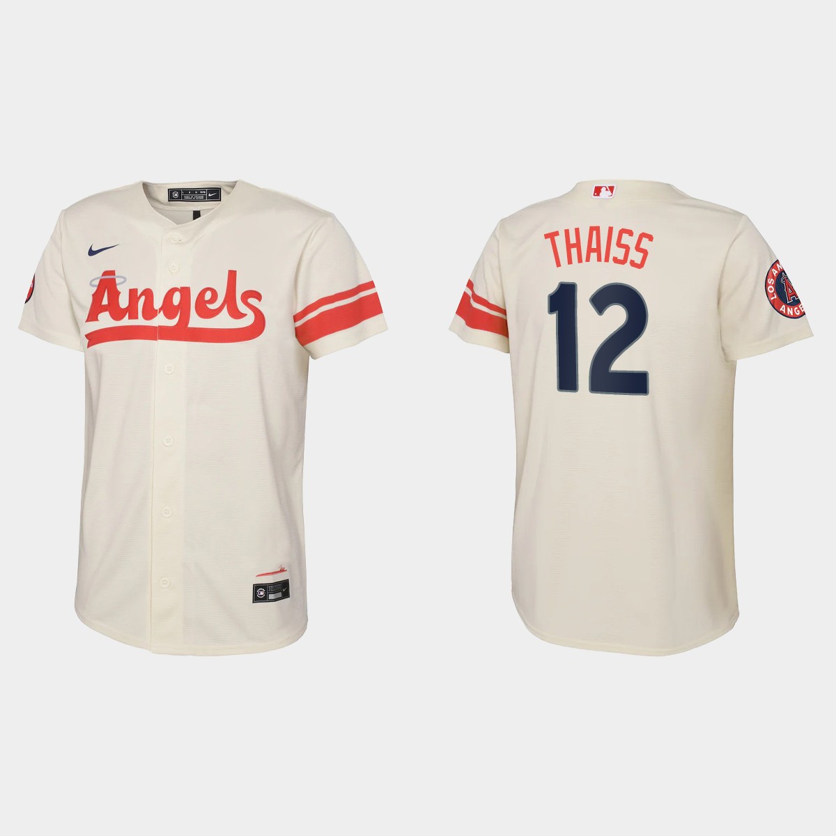 Youth Los Angeles Angels Matt Thaiss Cream 2022 City Connect  Jersey