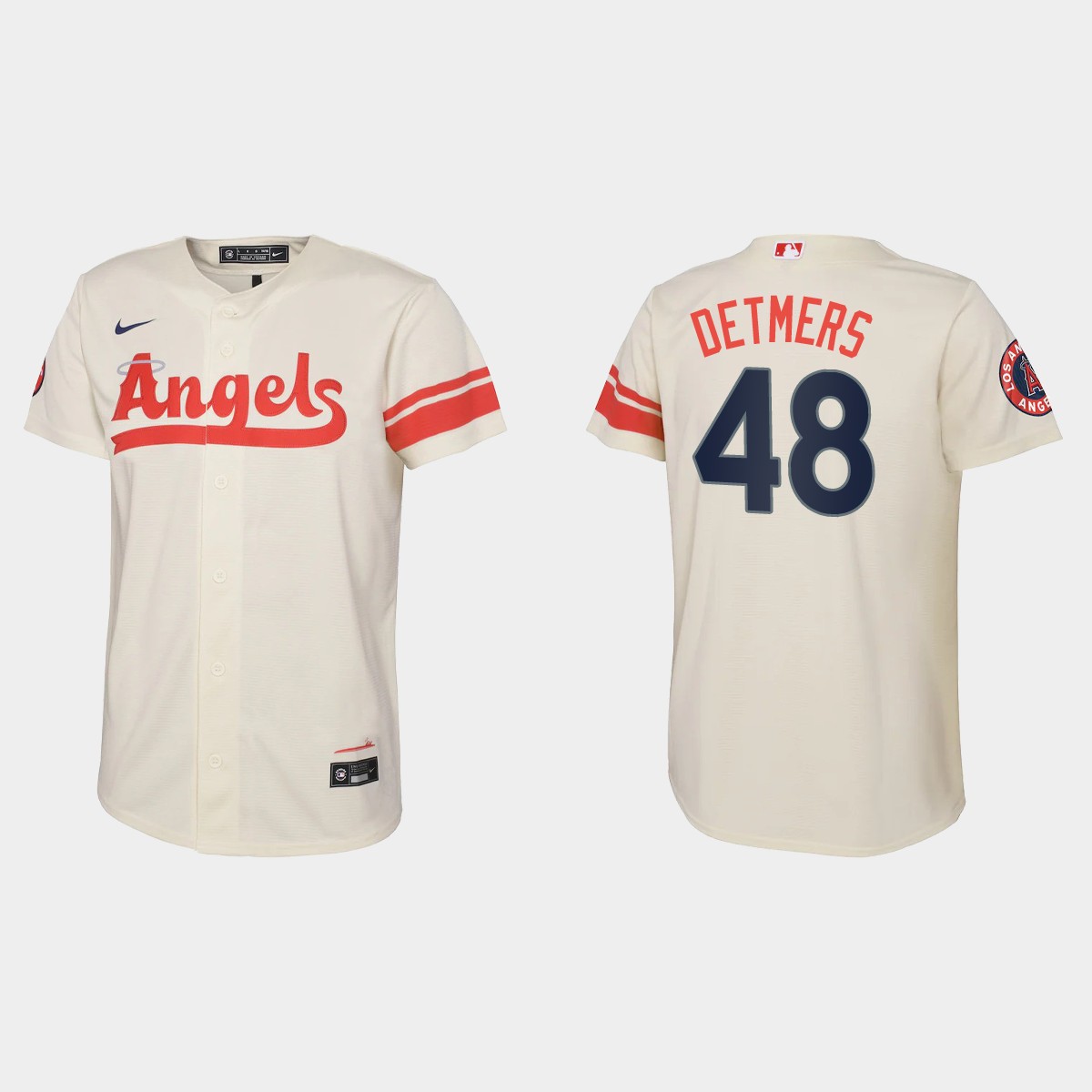 Youth Los Angeles Angels Reid Detmers Cream 2022 City Connect  Jersey