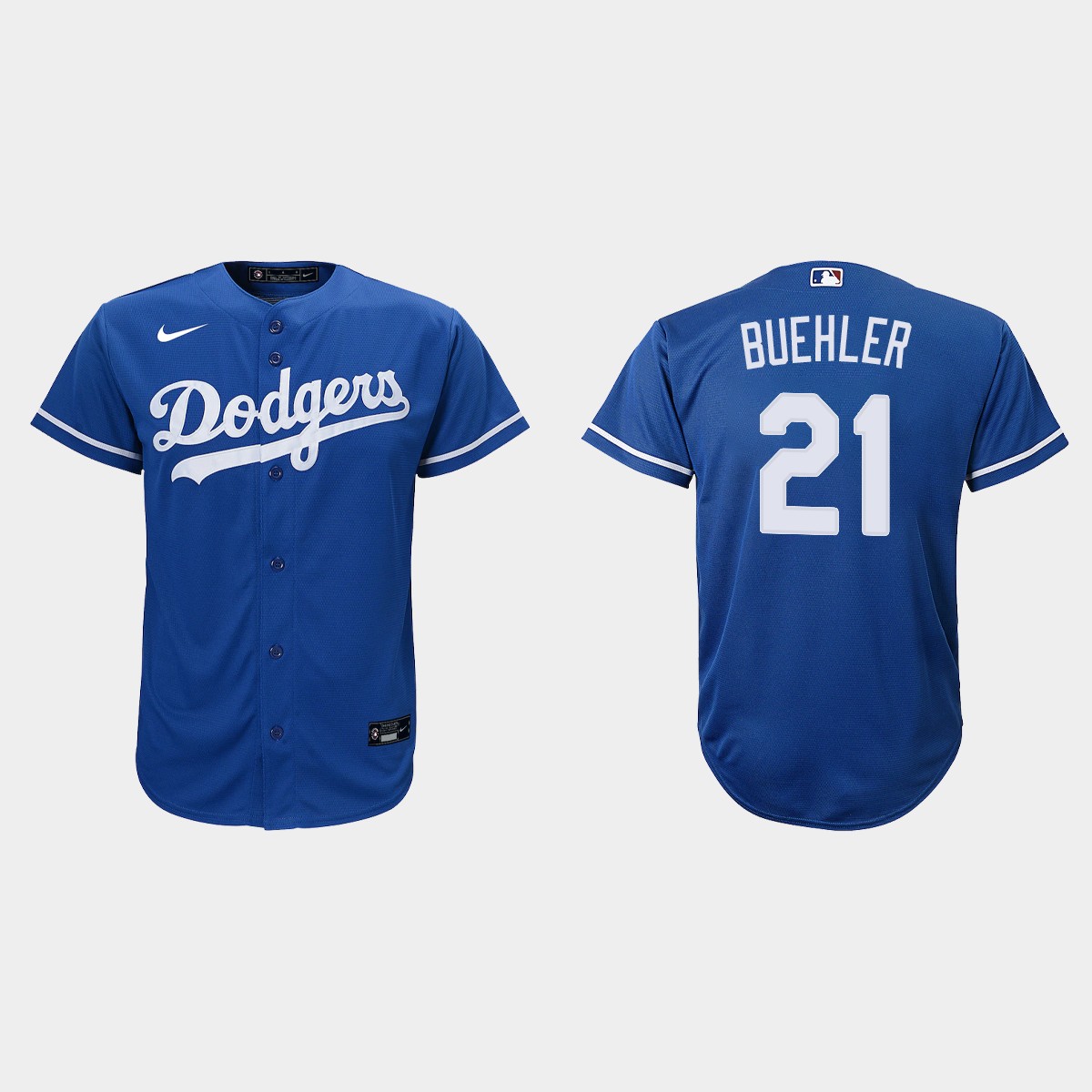 Youth Los Angeles Dodgers #21 Walker Buehler Royal  Alternate Jersey