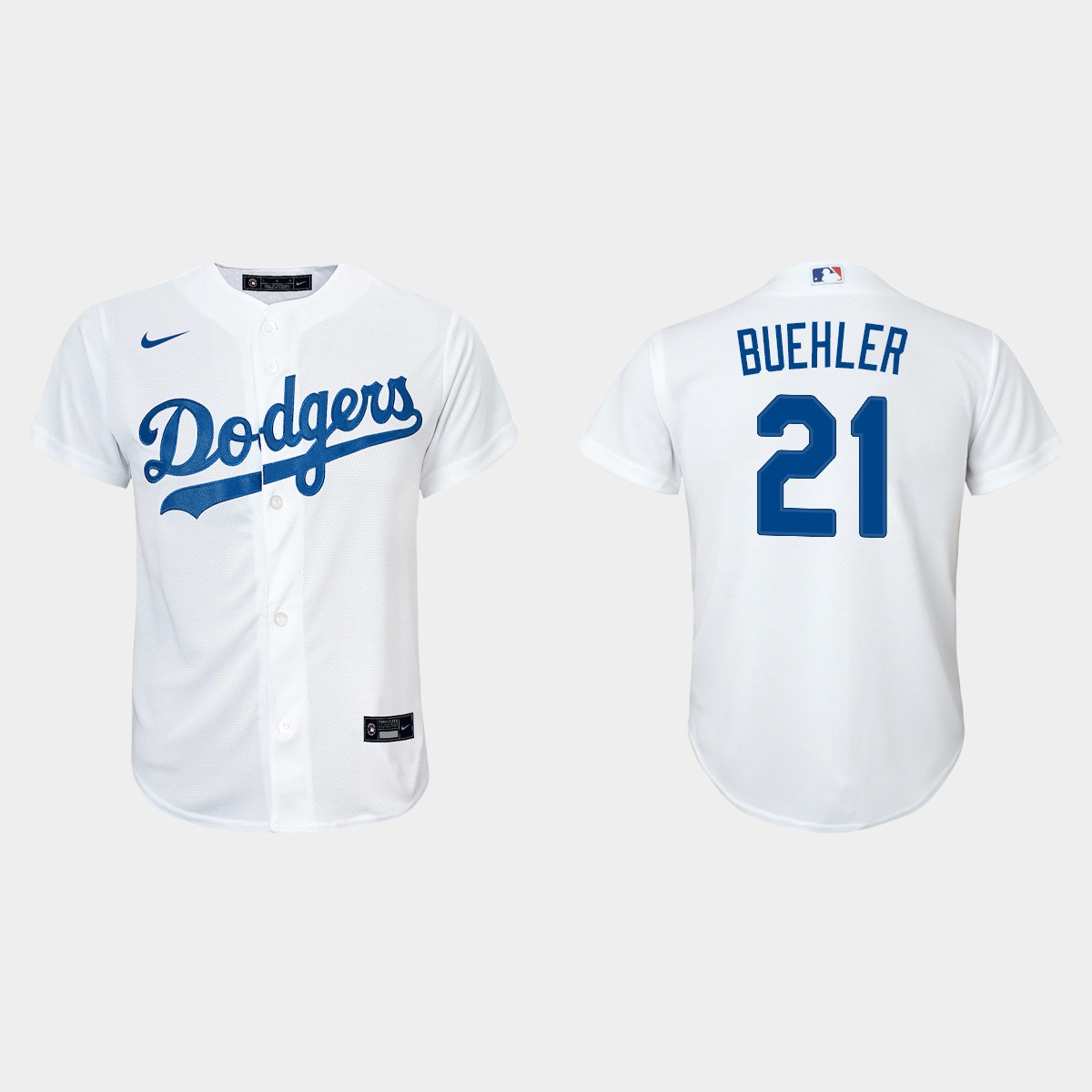 Youth Los Angeles Dodgers #21 Walker Buehler White  Home Jersey
