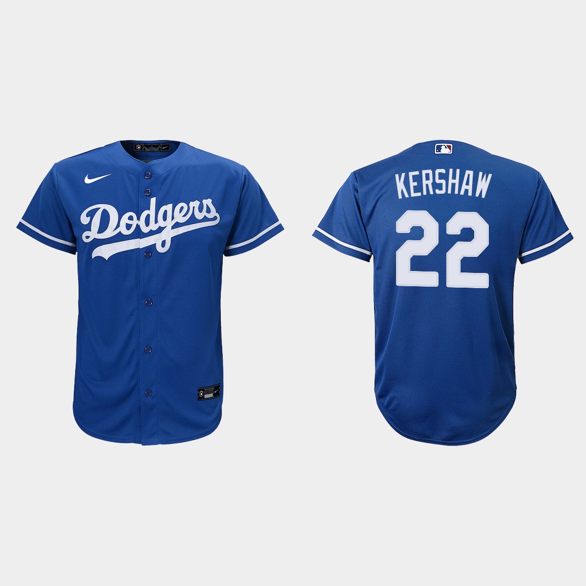 Youth Los Angeles Dodgers #22 Clayton Kershaw Royal  Alternate Jersey