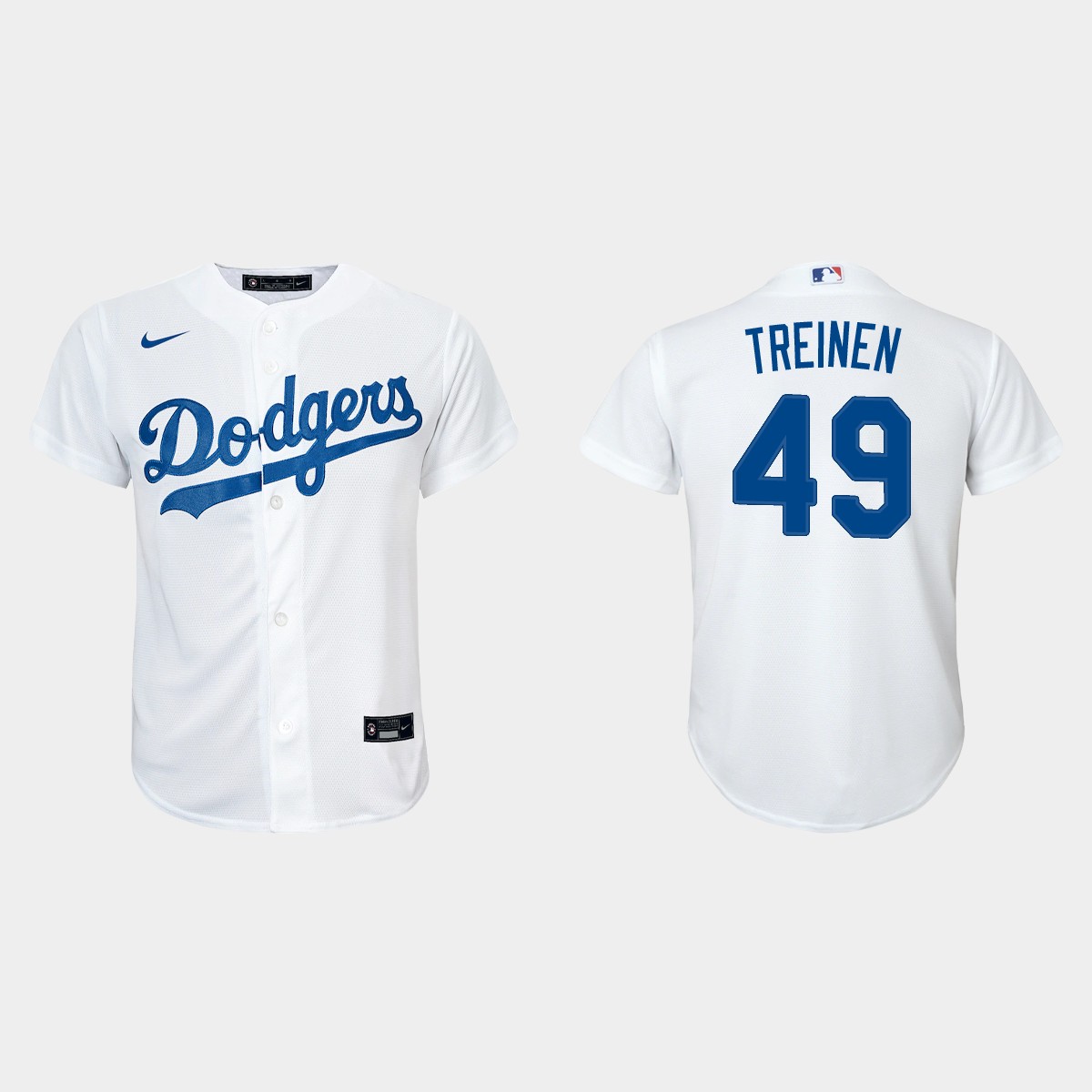 Youth Los Angeles Dodgers #49 Blake Treinen White  Home Jersey