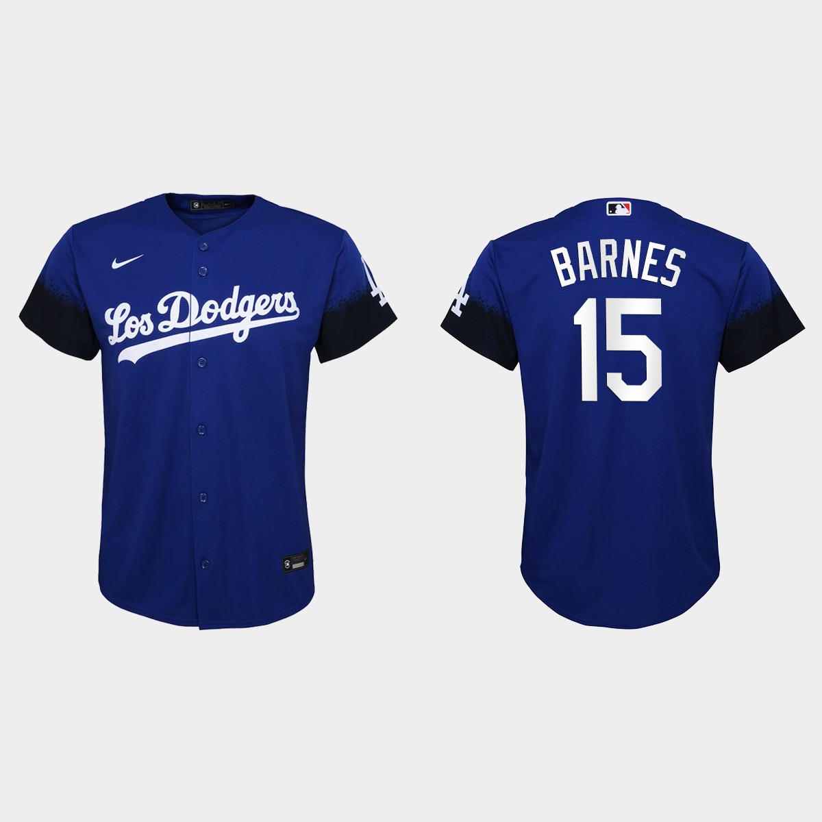 Youth Los Angeles Dodgers Austin Barnes Royal 2021 City Connect  Jersey