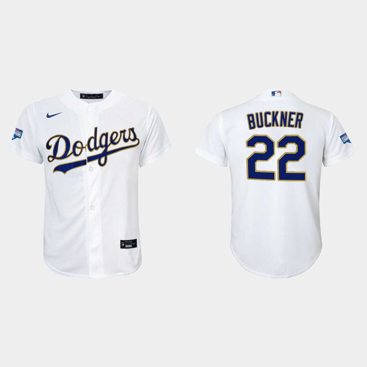 Youth Los Angeles Dodgers Bill Buckner 2021 Gold Program White Gold  Jersey