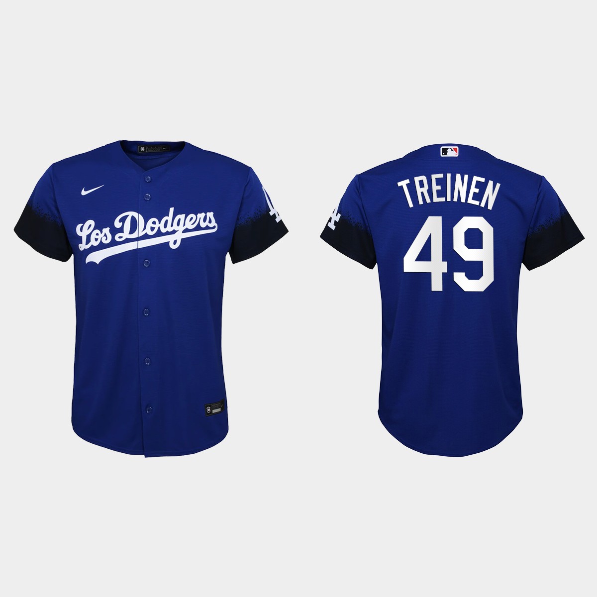 Youth Los Angeles Dodgers Blake Treinen Royal 2021 City Connect  Jersey