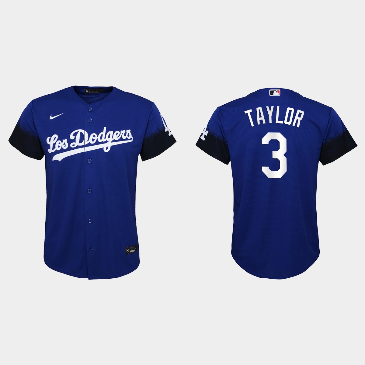Youth Los Angeles Dodgers Chris Taylor Royal 2021 City Connect  Jersey